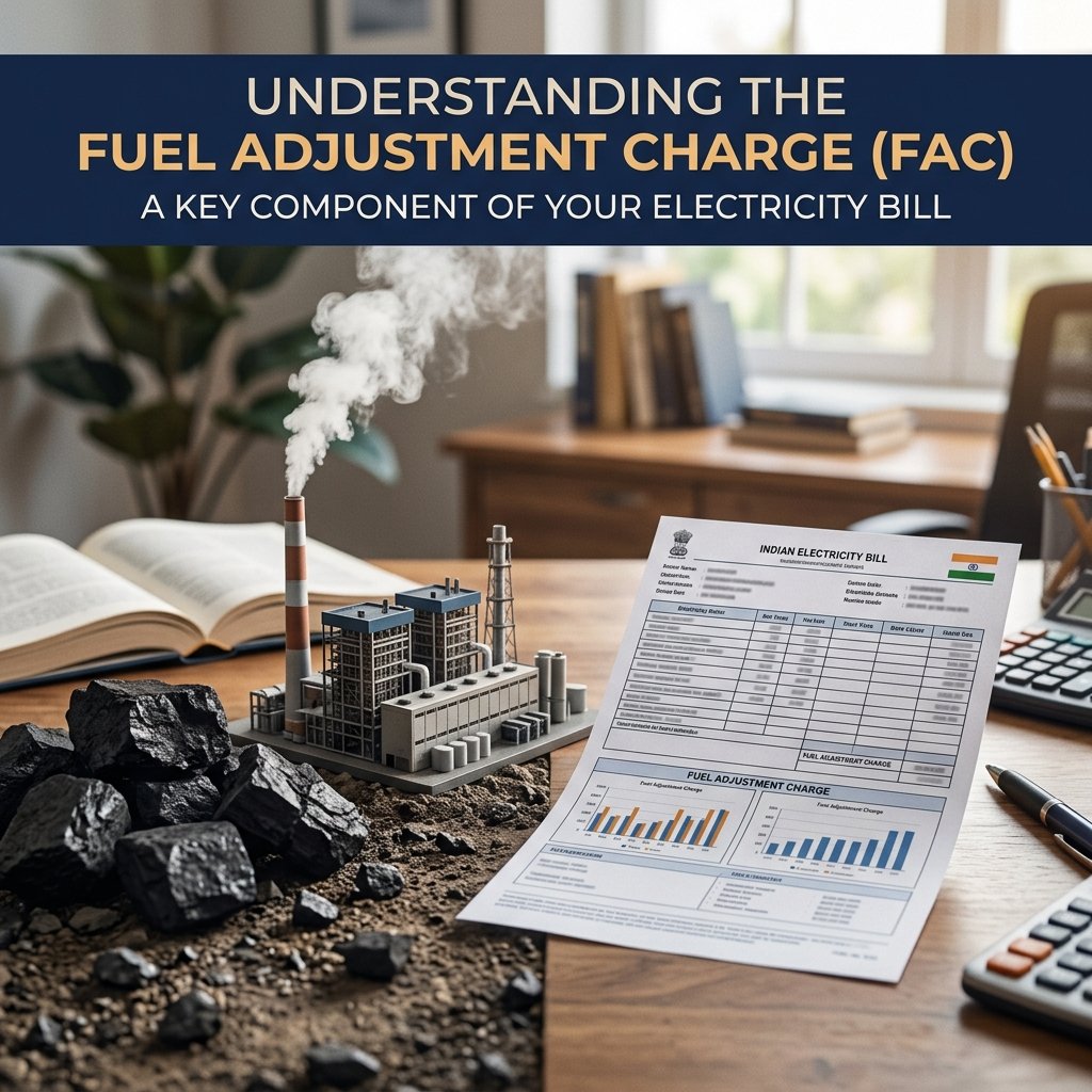 Coal and power plant next to an electricity bill
