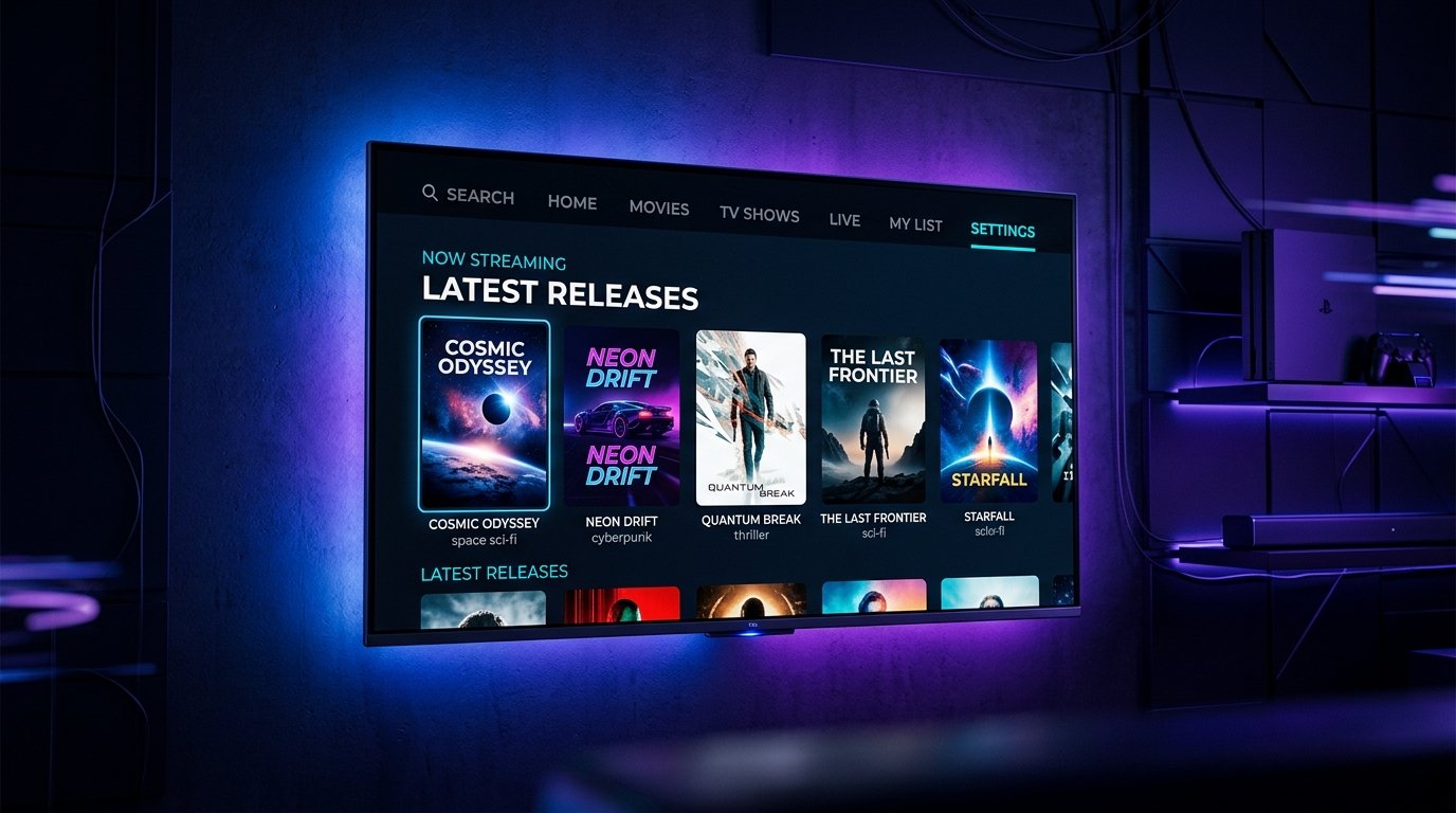 NetMirror APK installed on 4K Smart TV with Leanback UI
