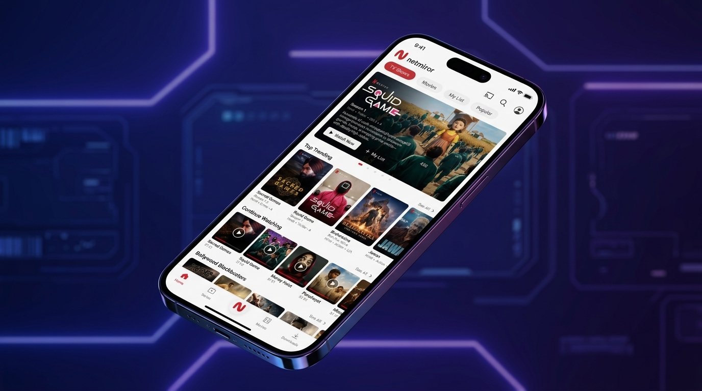 NetMirror APK Official v6.2.0 3D Smartphone Interface Showcase with OTT Hub and Real UI
